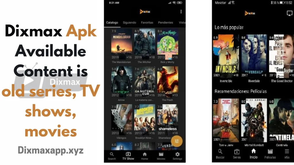 dixmax apk content